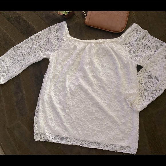 Lace Off Shoulder Top - Picture 2 of 3
